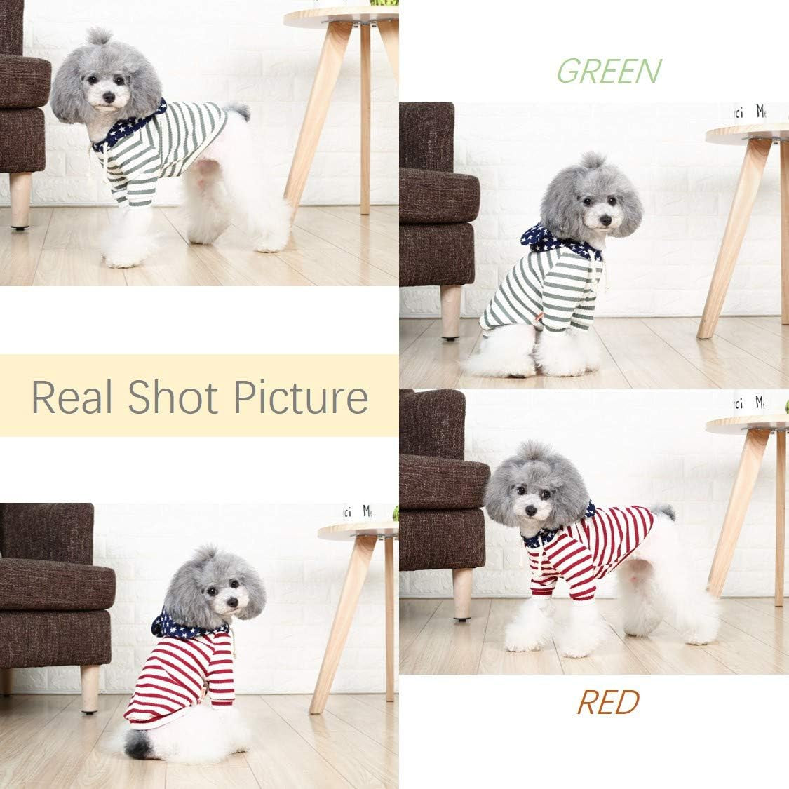 Pet Dog Sweater, Star Spangled Dog Hoodies Clothes Small Pet Apparel Clothing Puppy Outfit for Walking Party