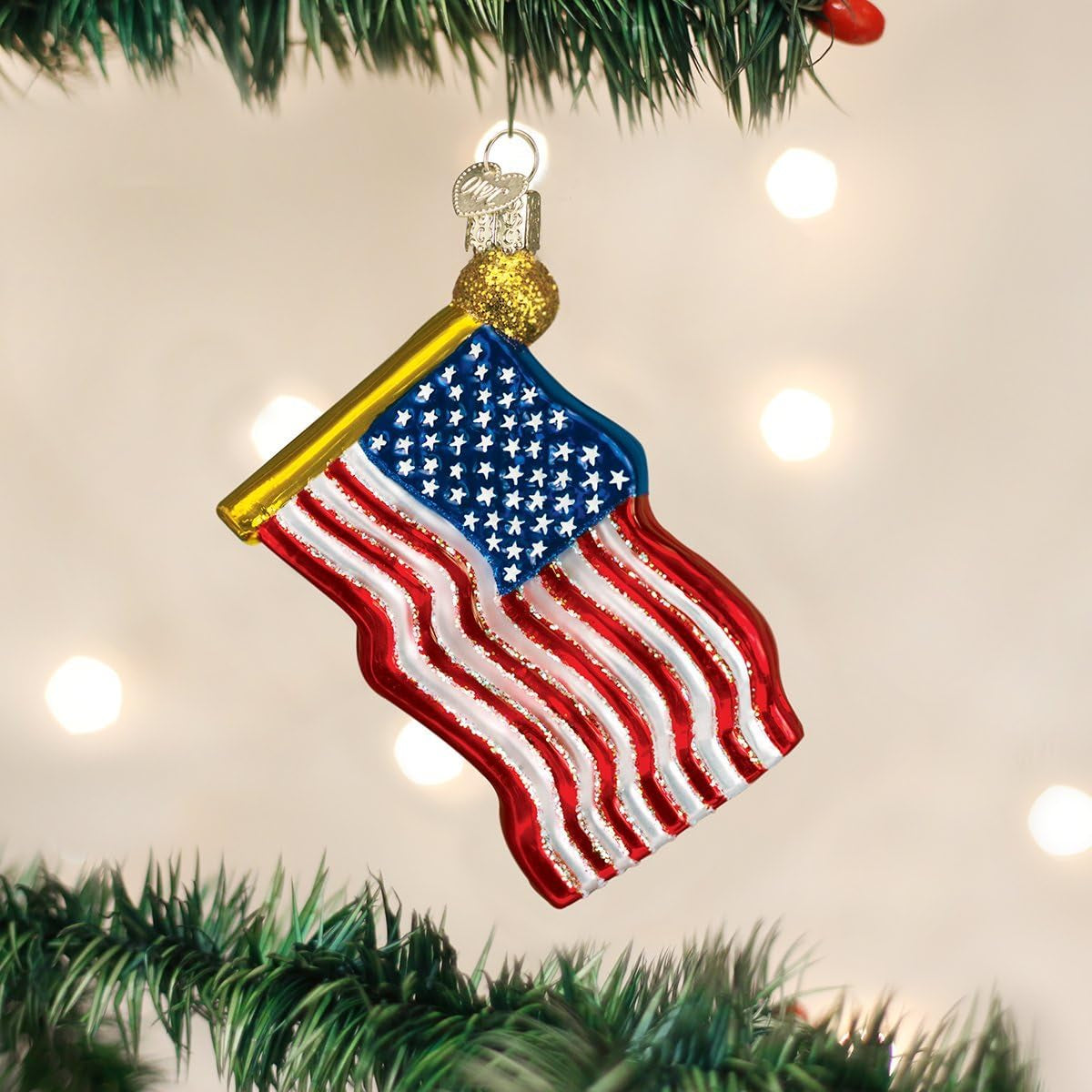 Political Gifts Glass Blown Ornaments for Christmas Tree Star-Spangled